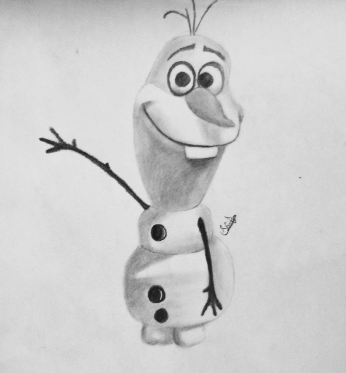Снеговик Олаф аппликация