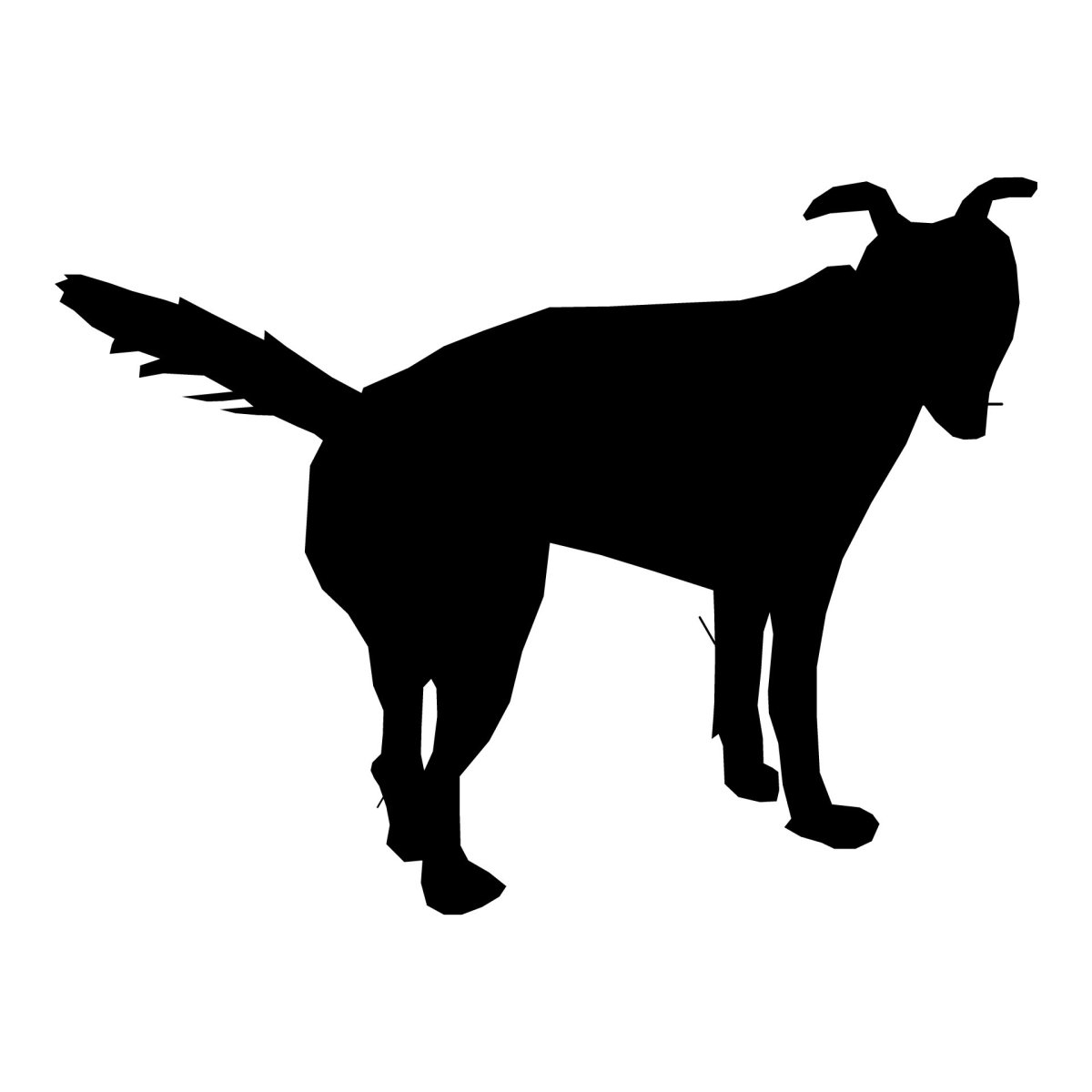 Минималистичные силуэты собаки