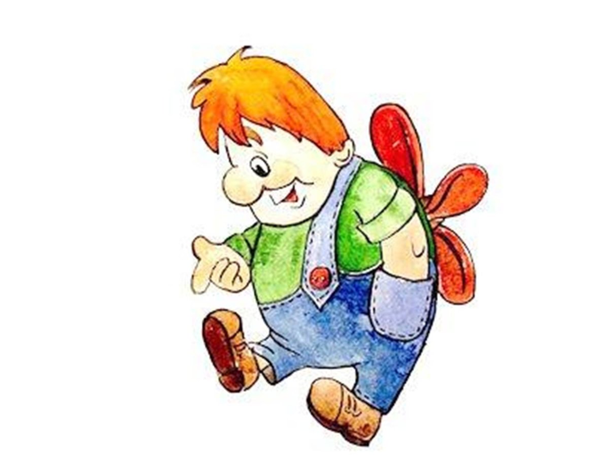 Карлсон на белом фоне