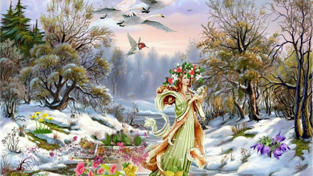 Встреча весны с зимой