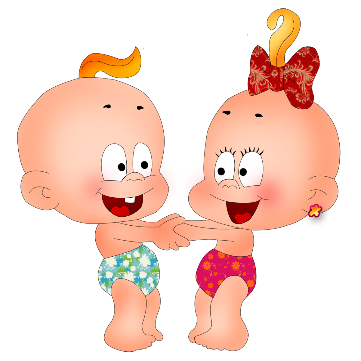 Карапузы на прозрачном фоне