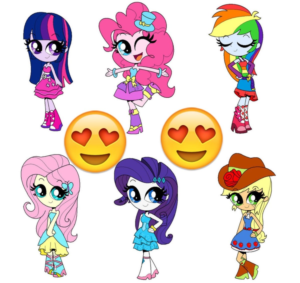 Головы всех персонажей Эквестрия герлз