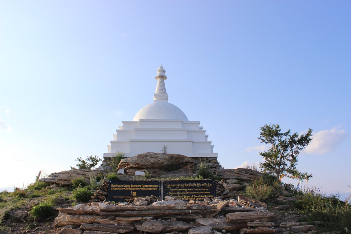 Буддийская ступа в Индии внутри