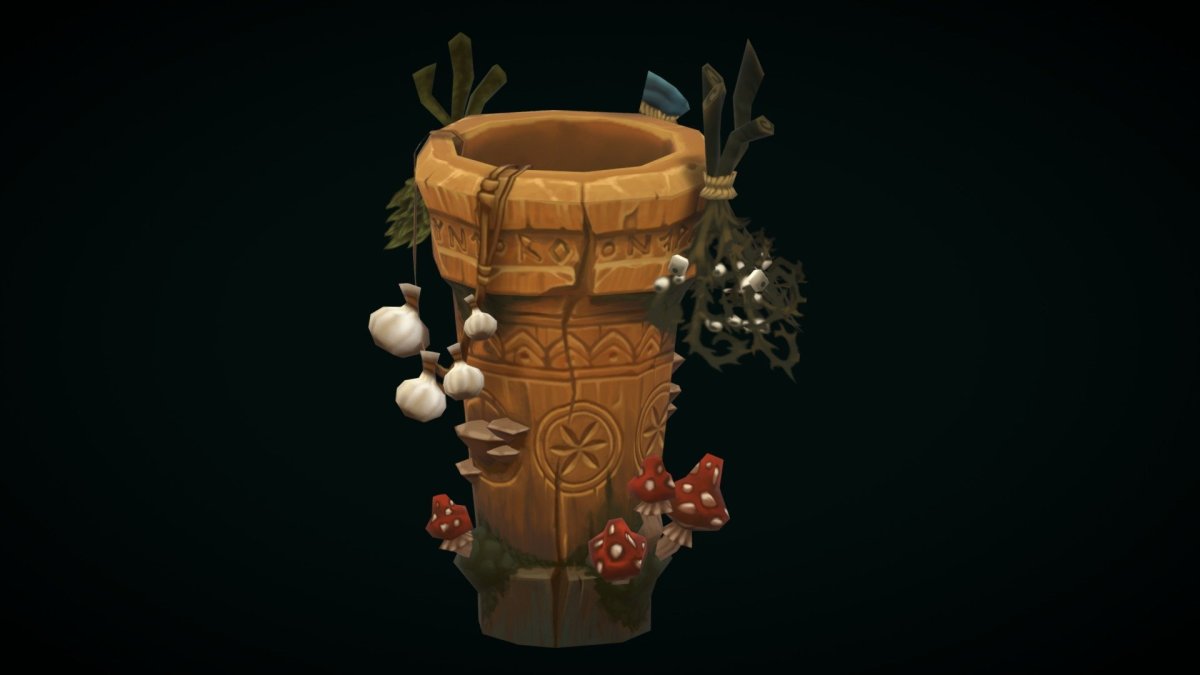 Ступа бабы яги на прозрачном фоне