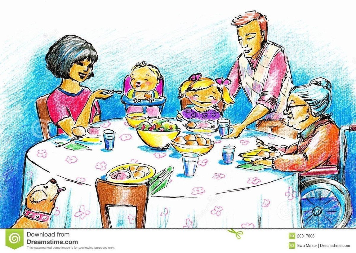 Моя семья за столом