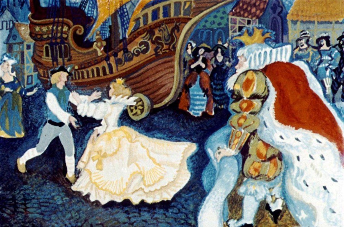 Золотой Гусь братья Гримм иллюстрации