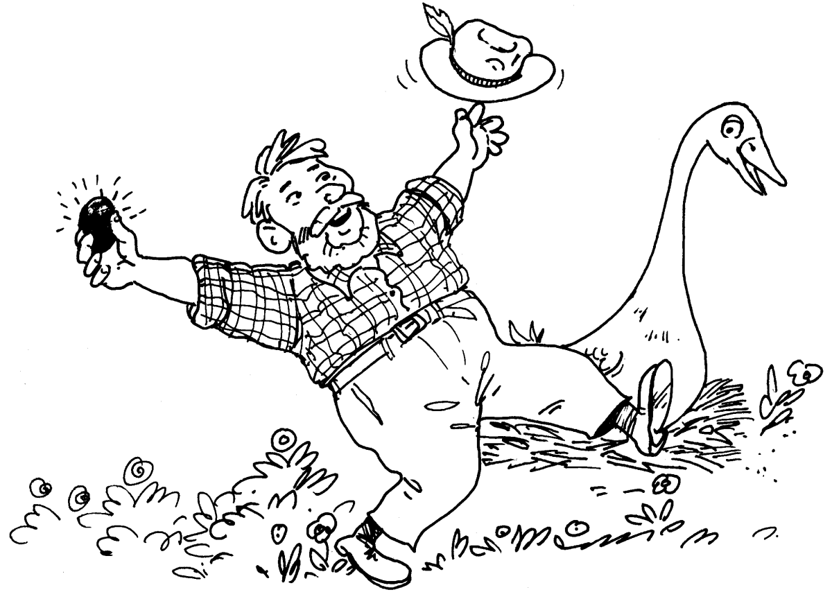 Гусыня с яйцом раскраска