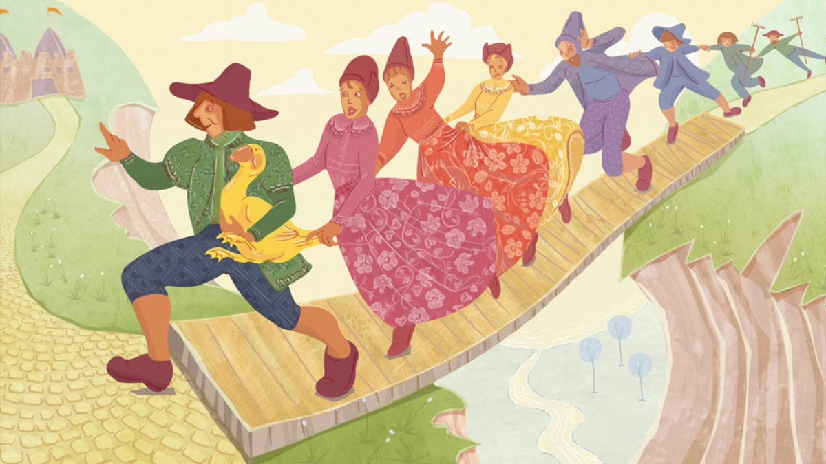 Золотой Гусь иллюстрации к сказке