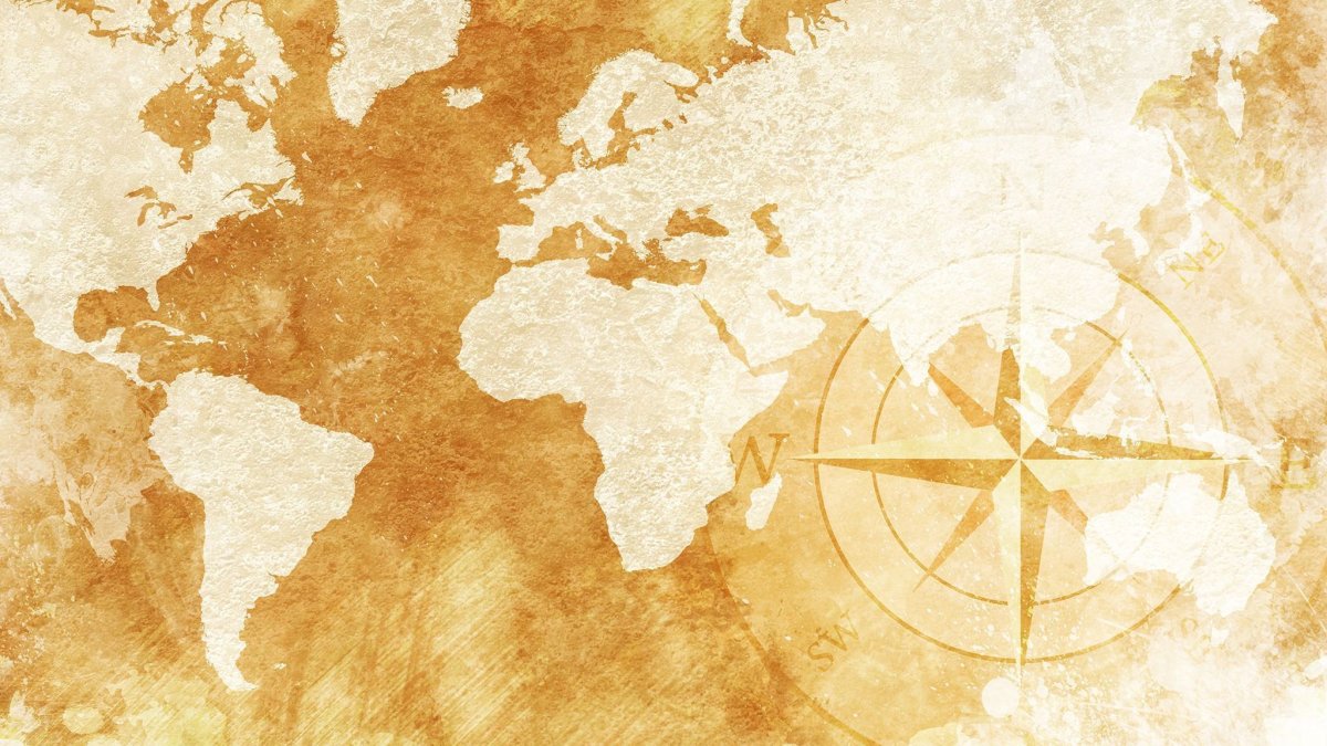 Карта мира географическая старинная