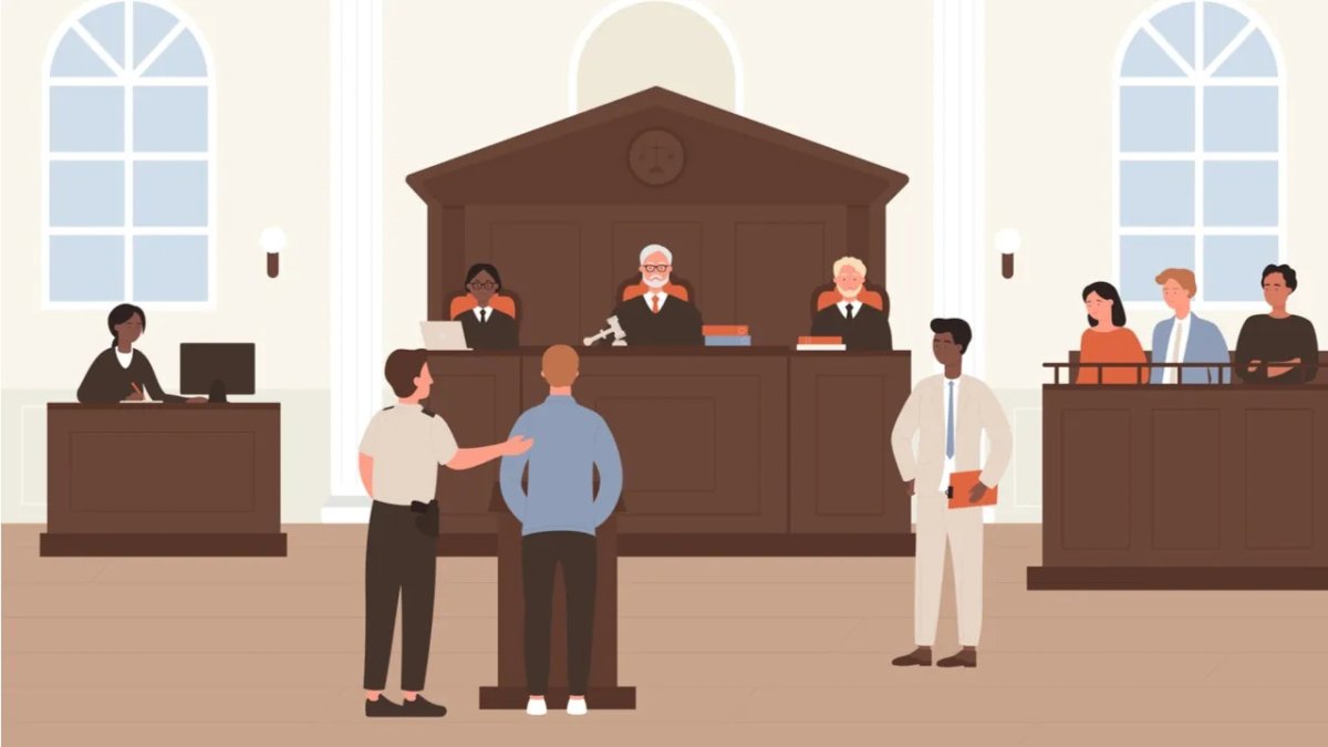 Фемида на темном фоне