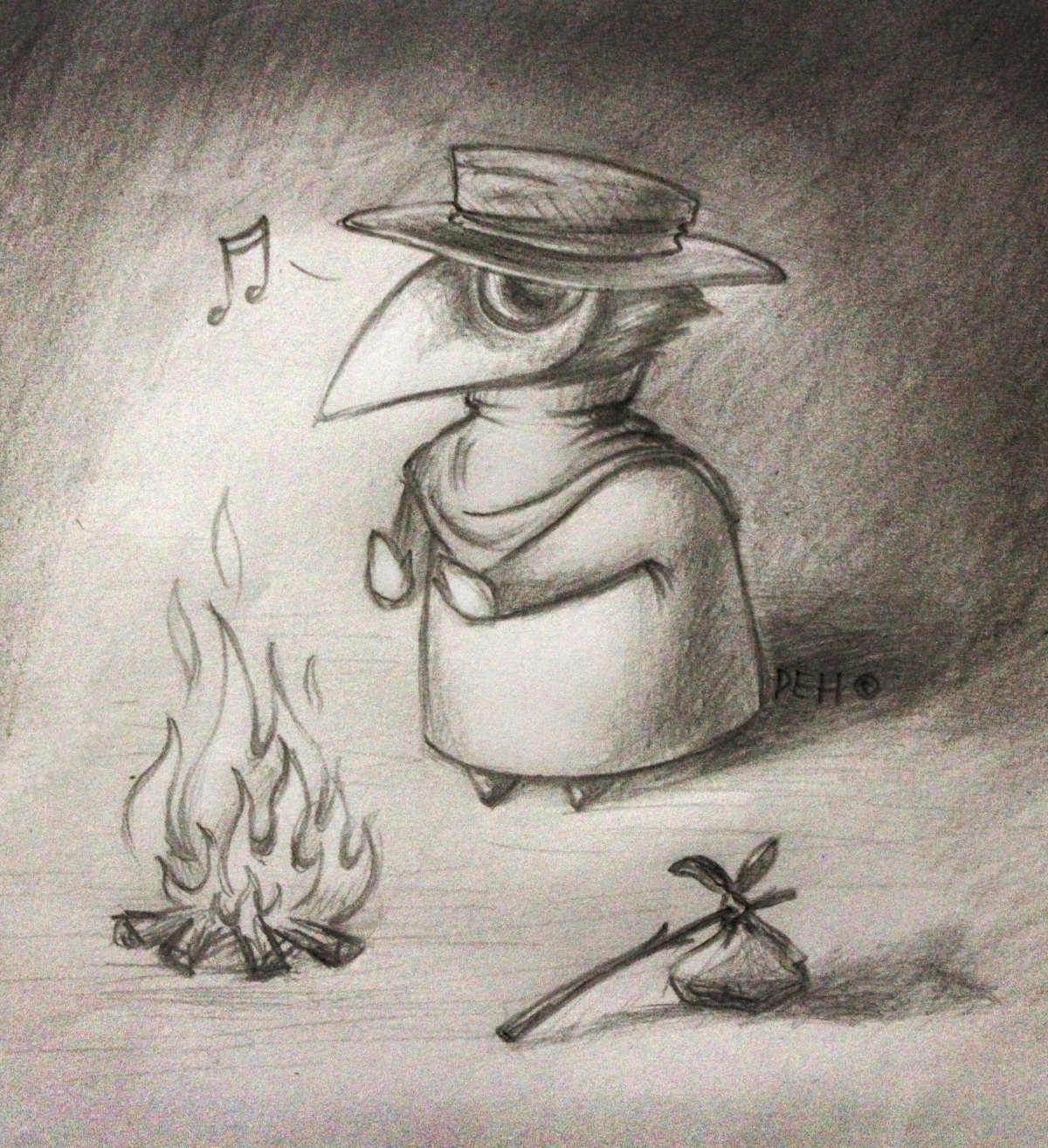 Чумной доктор для срисовки