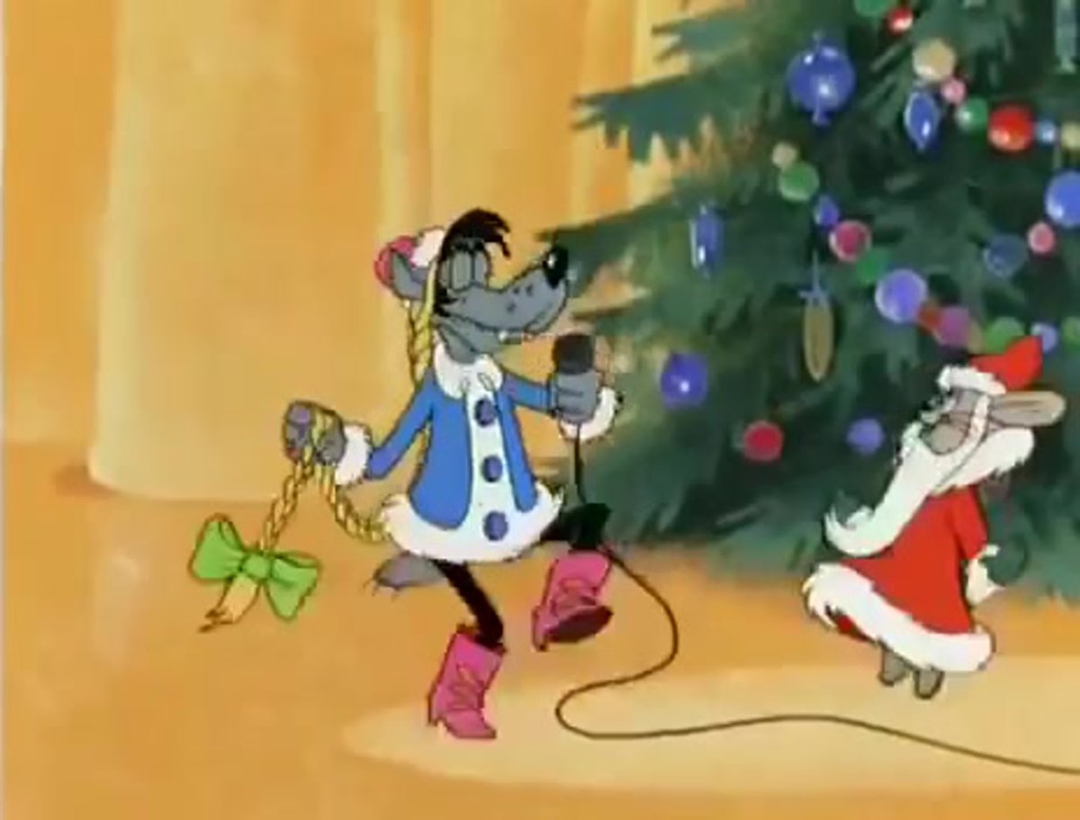 Мульт персонаж лыжах анимированый