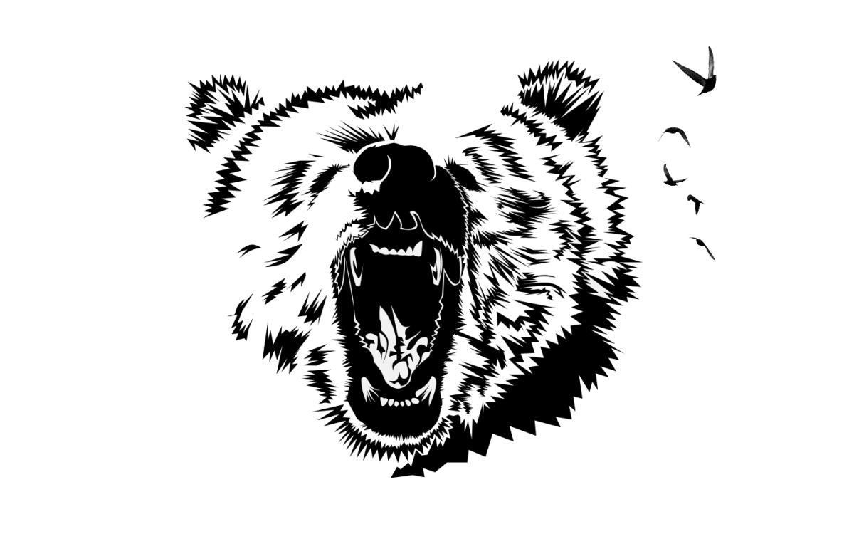 Медвежий оскал в профиль