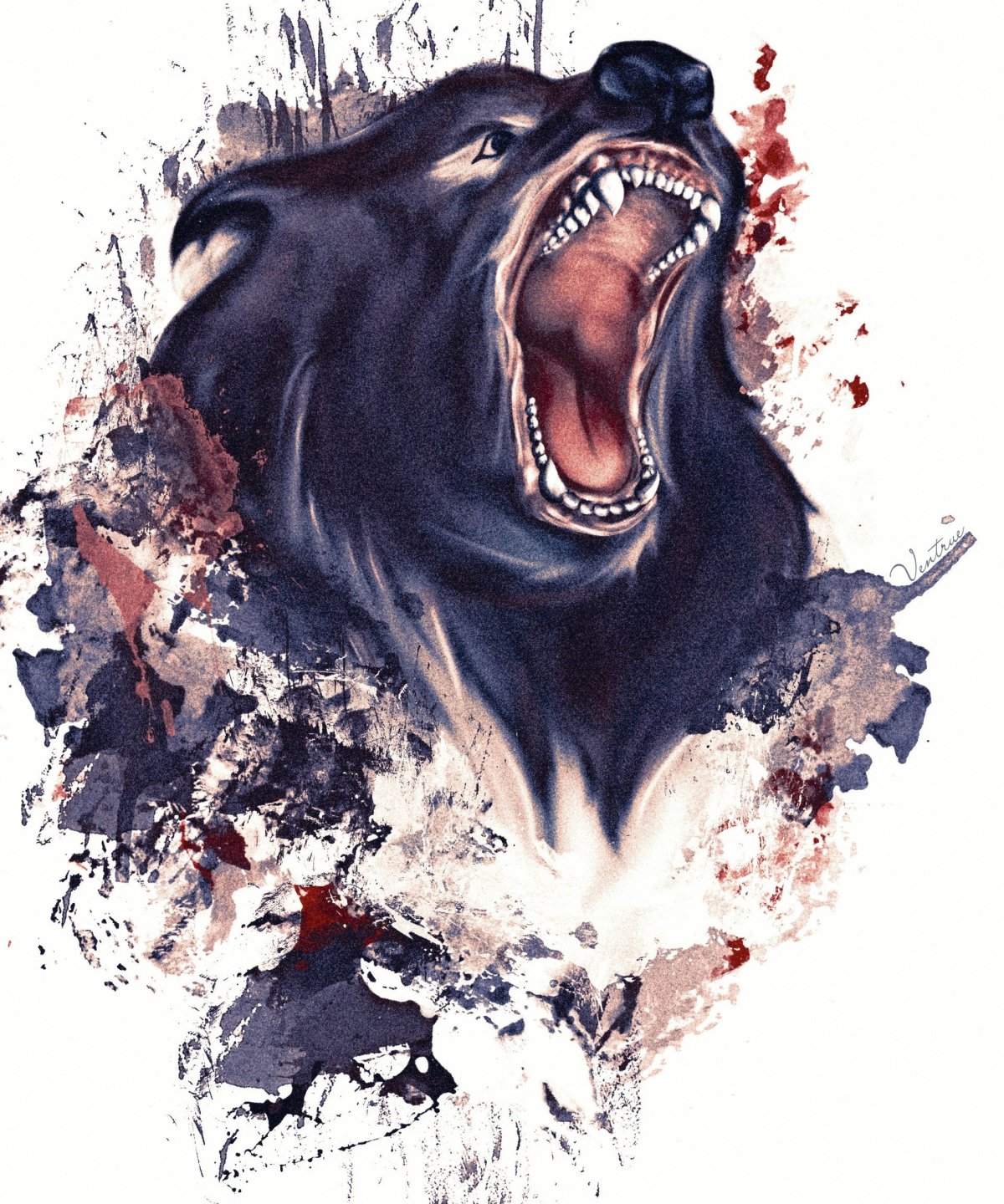 Оскал человека рисунок