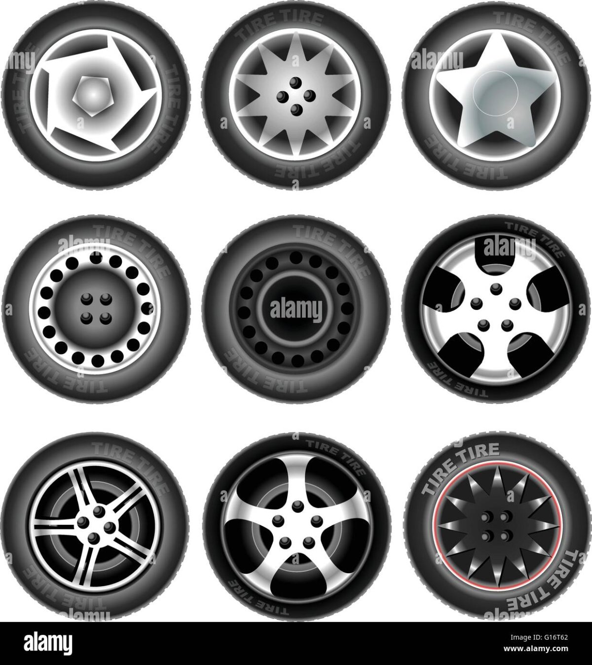 Колеса на белом фоне вектор