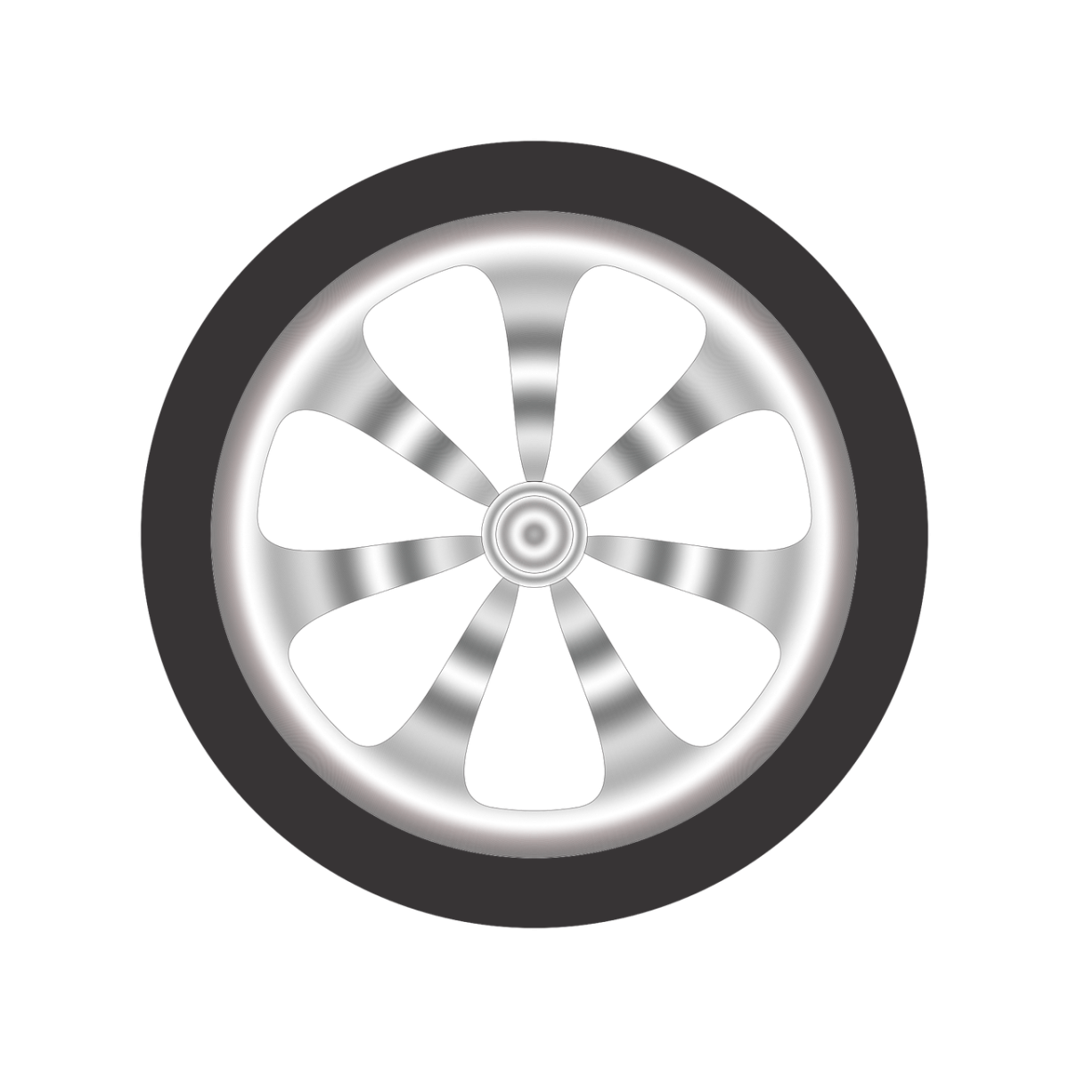Колесо машины на прозрачном фоне