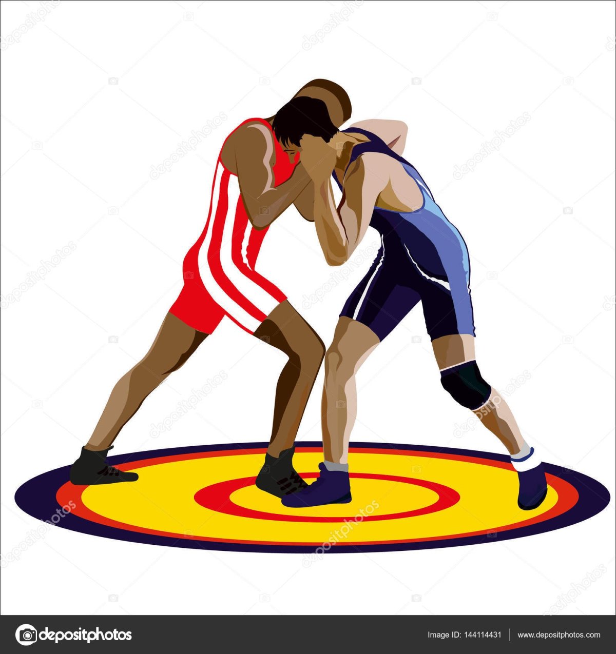 Греко-Римская борьба борец вектор