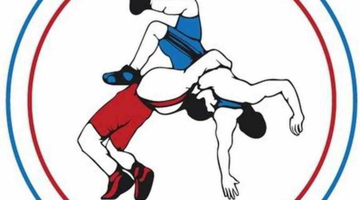 Борцы на белом фоне