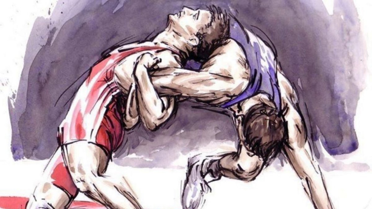 Греко Римская борьба вектор