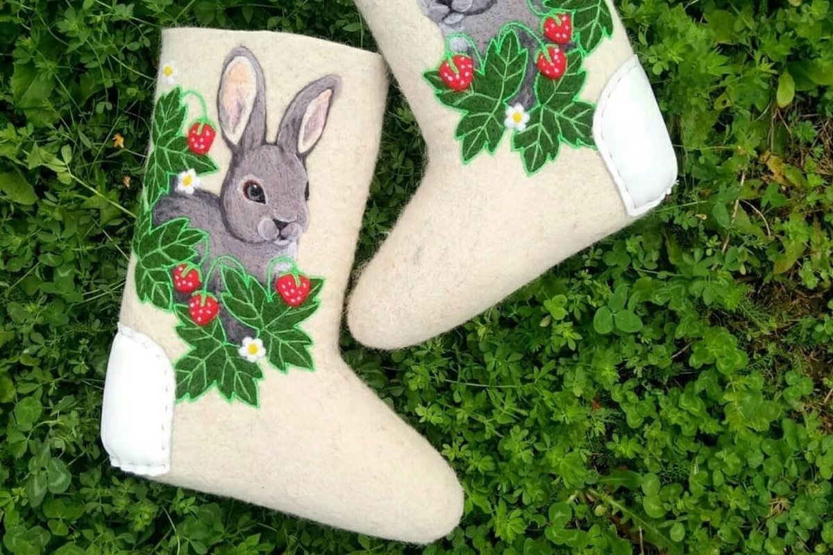 Валеночки из кошачьей шерсти