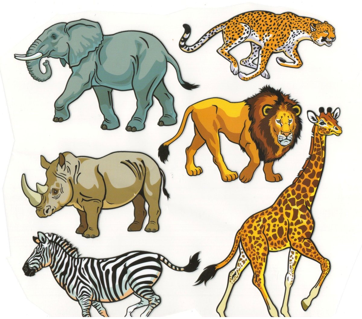 Набор иллюстраций животных Африки