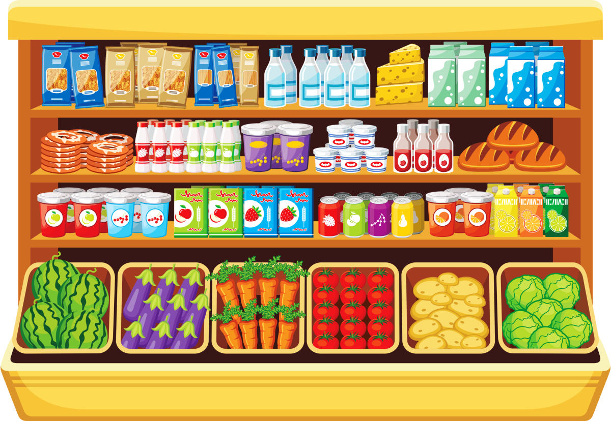 Уголок магазин в детском саду