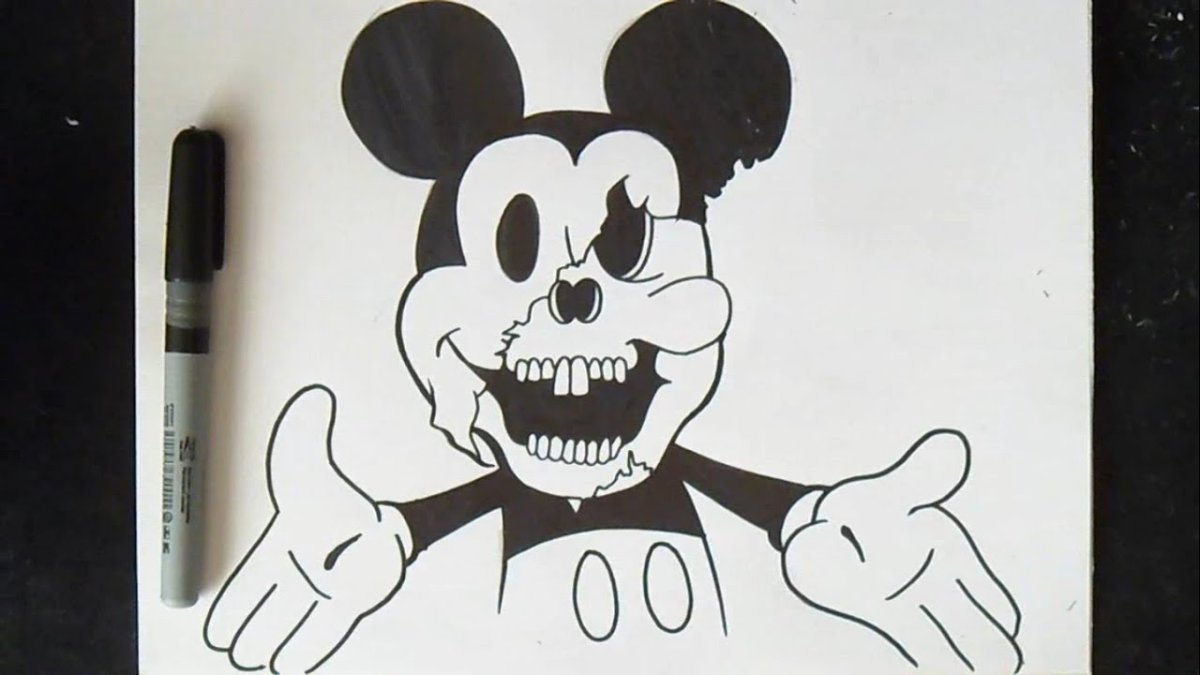 Микки Маус рисунок в полный рост