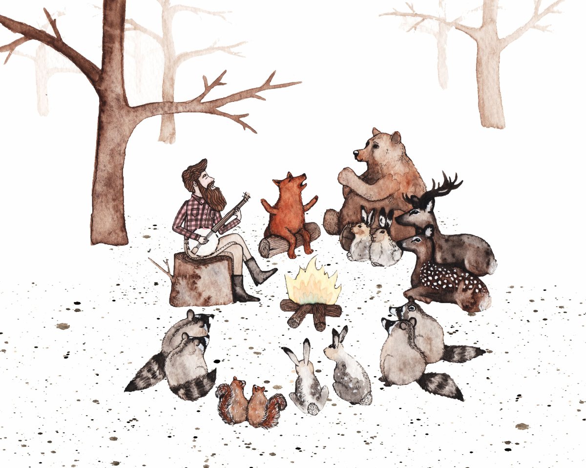 Медведица с медвежатами для детей