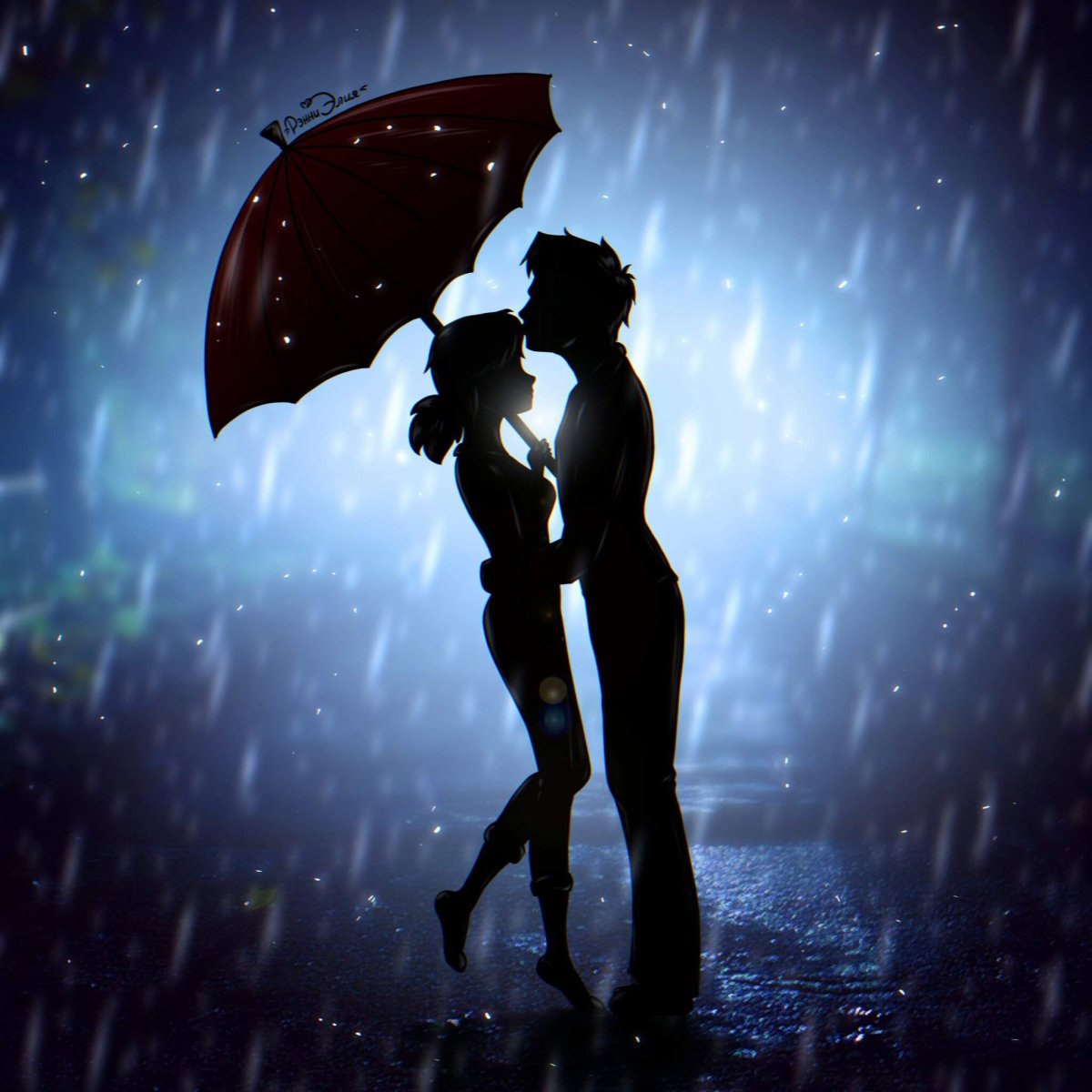 Котенок под дождем