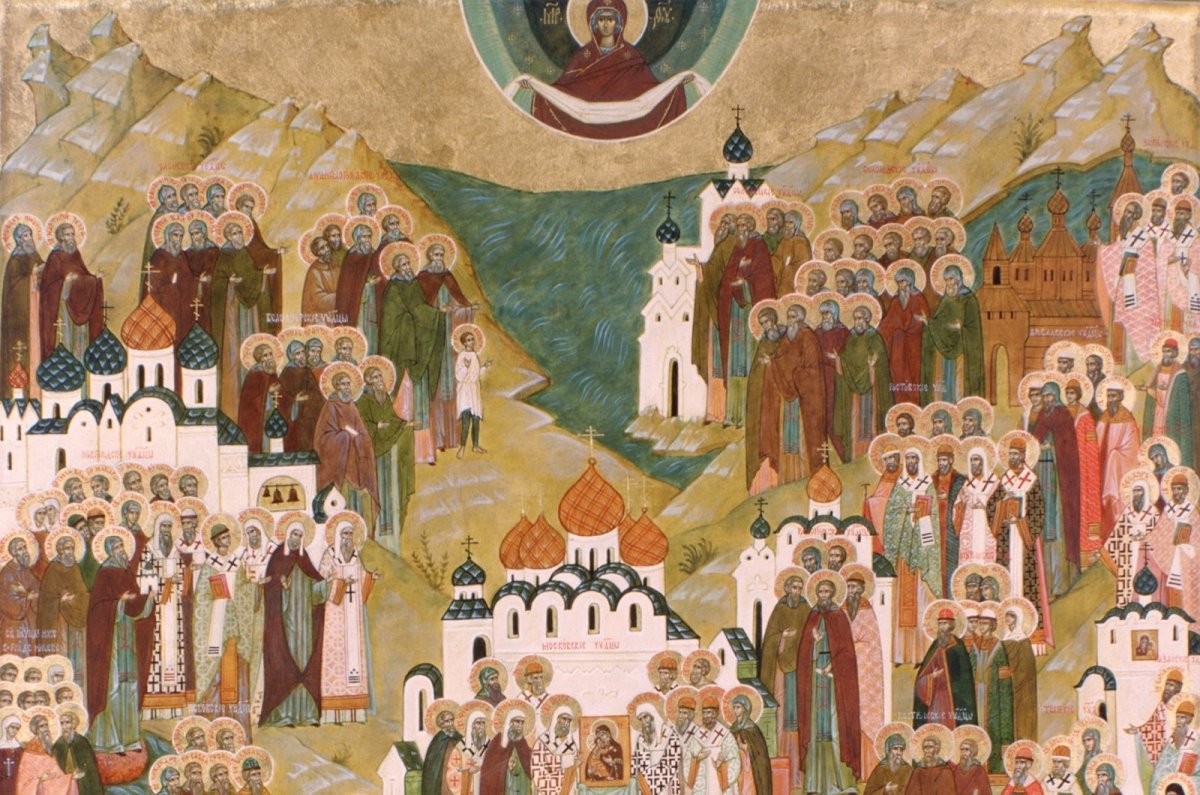 Икона собор святых в земле Пермской просиявших