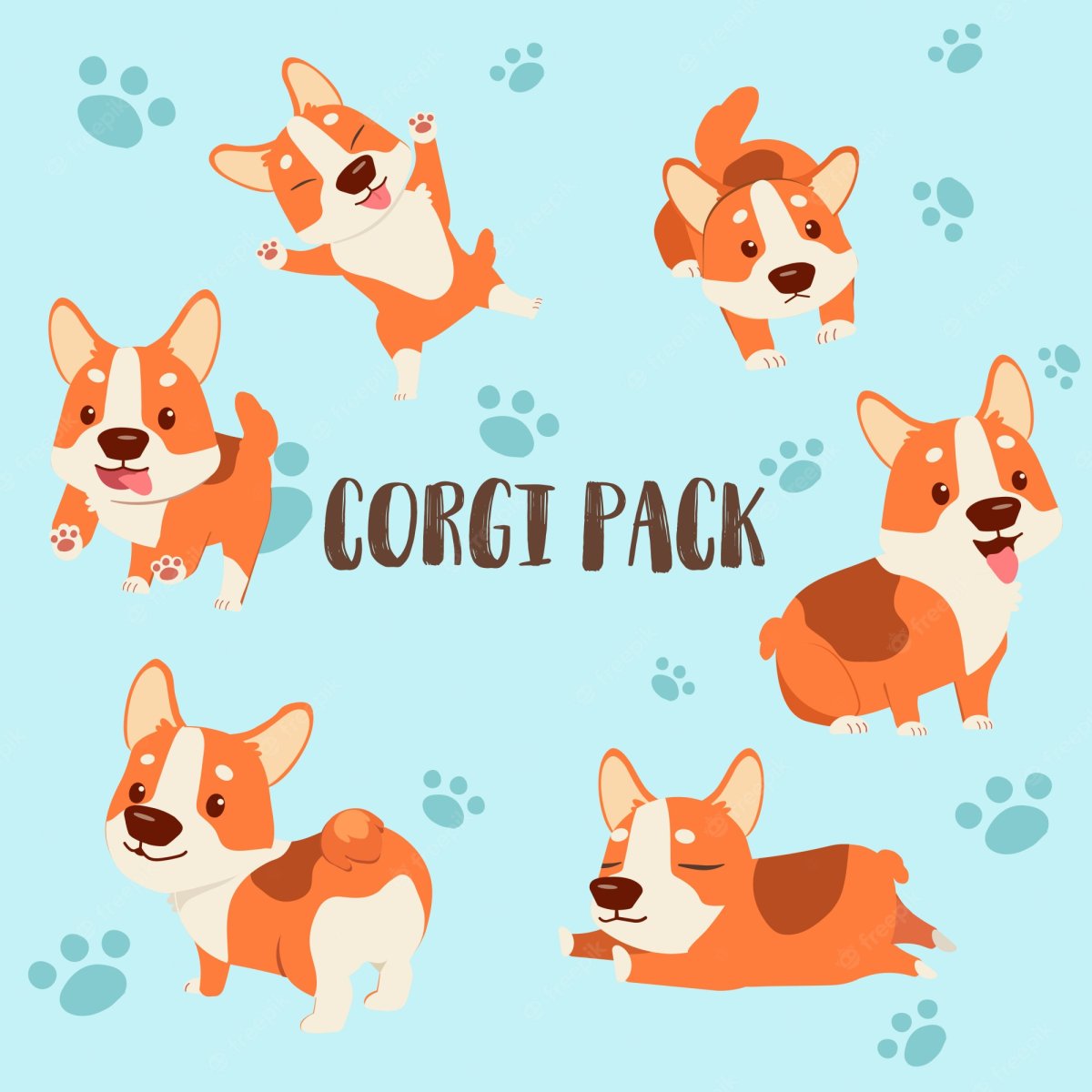 Новогодний корги вектор