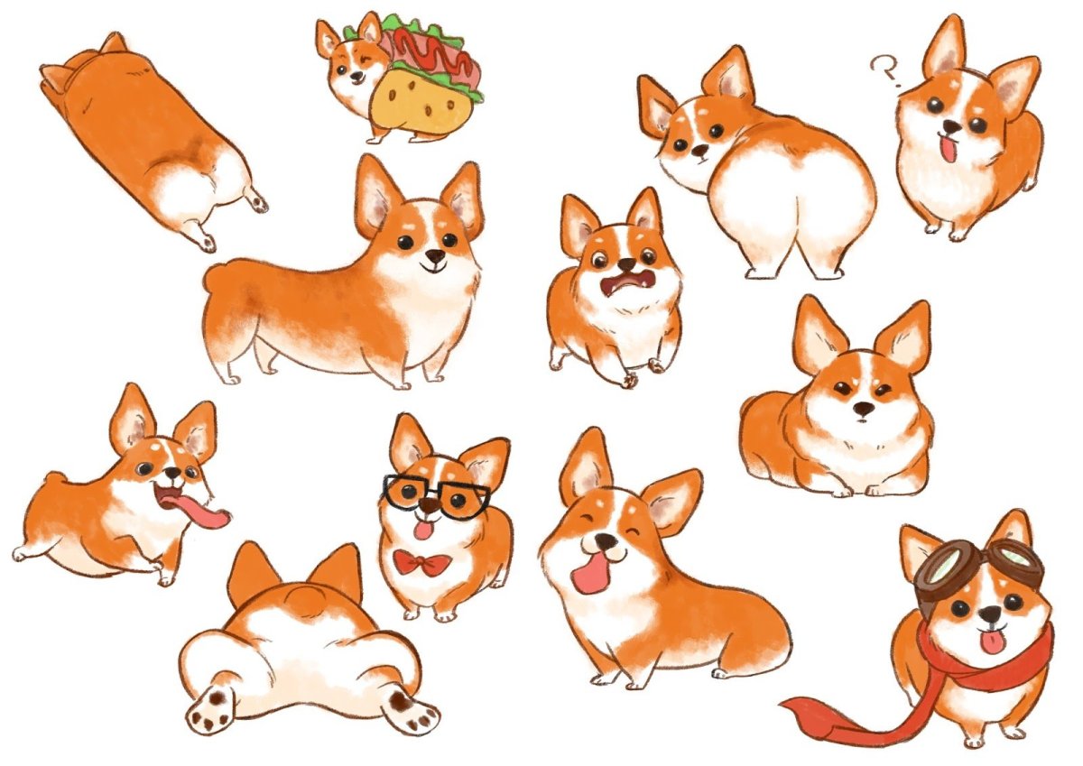 Вельш корги пемброк мультяшные