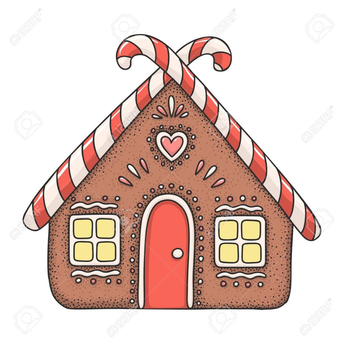 Домик Пряничный векторный