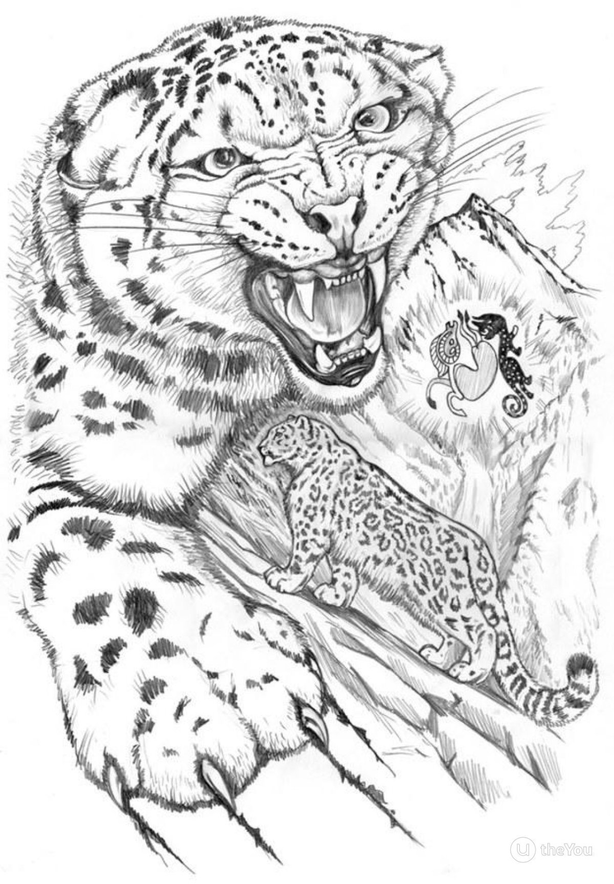 Конкурс рисунков снежный Барс