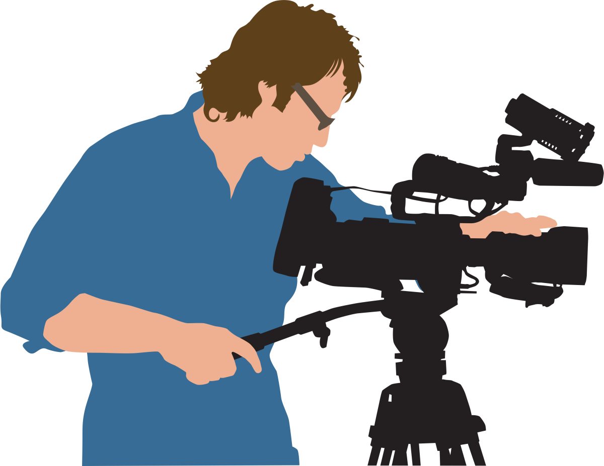 Видеооператор на прозрачном фоне