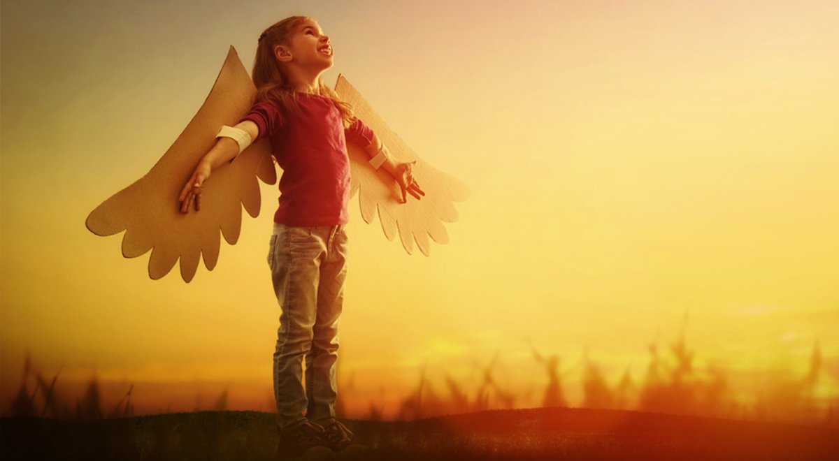 Мечта дети с крыльями