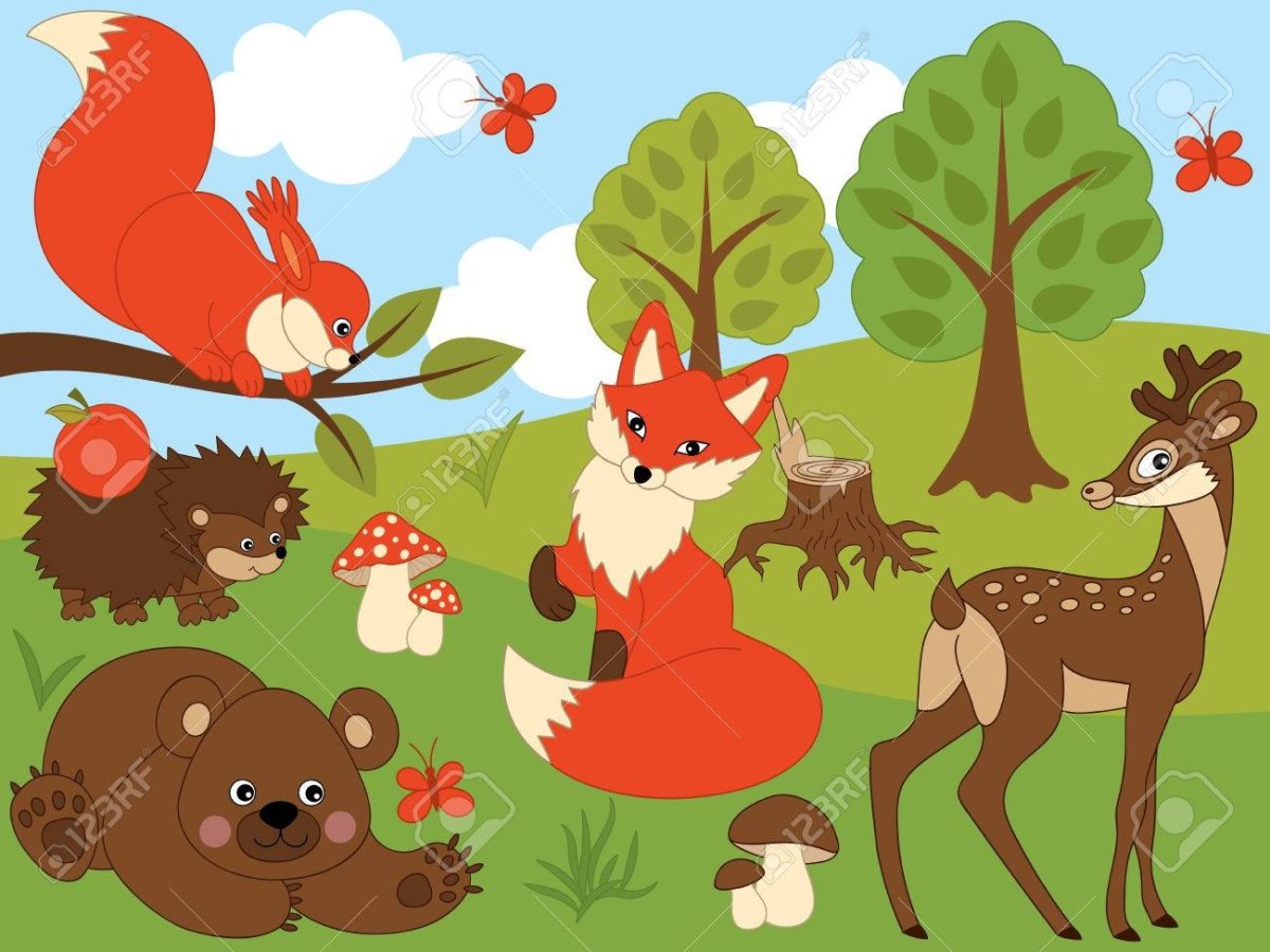 Картина лиса с лисятами Автор п с Меньшикова