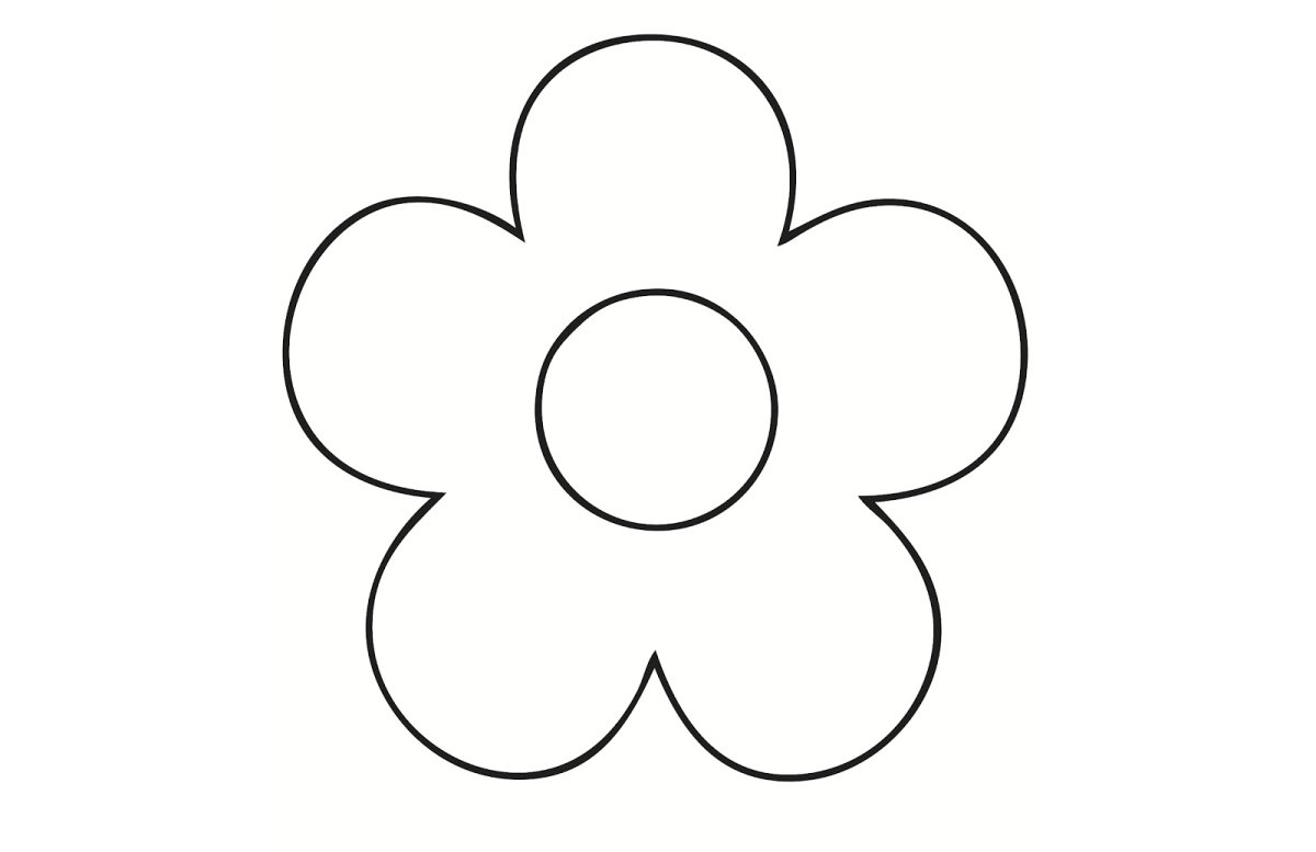 Трафарет цветов для раскрашивания