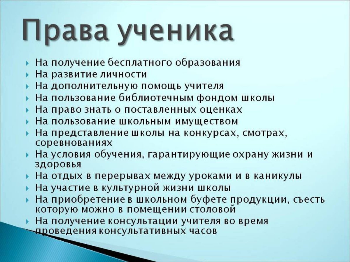 Обязанности несовершеннолетнего гражданина РФ