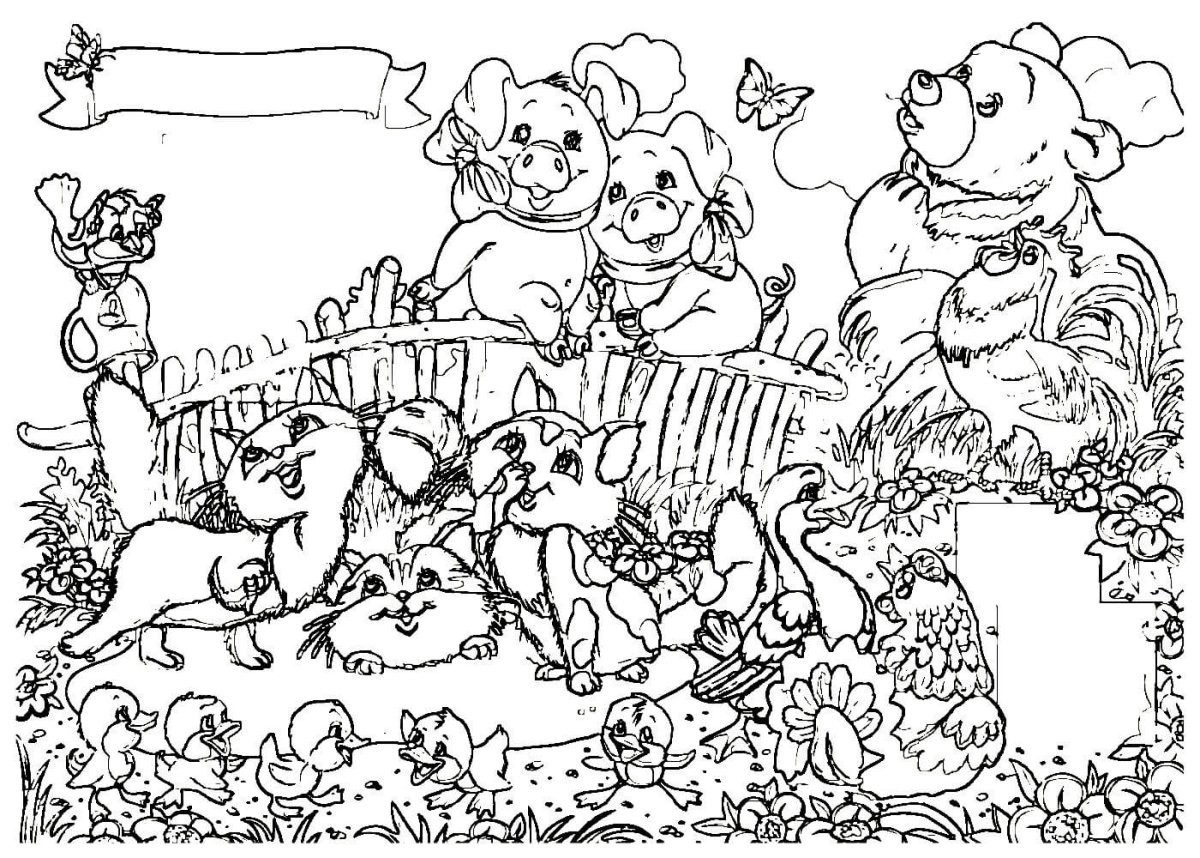 Путаница Чуковский раскраска