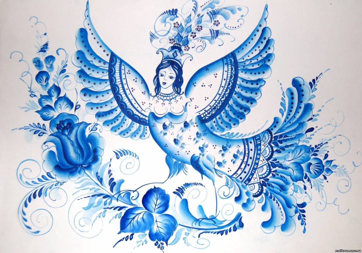 Гжельская роспись элементы росписи