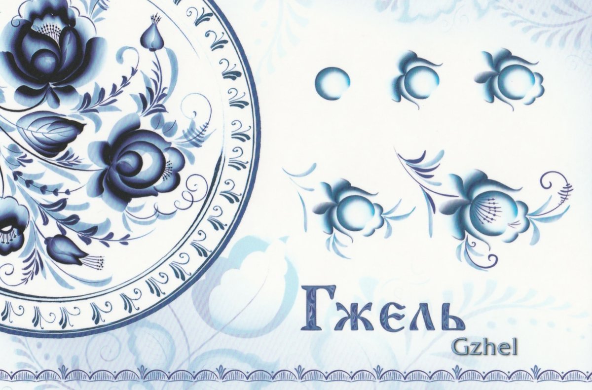 Буквы в стиле Гжель