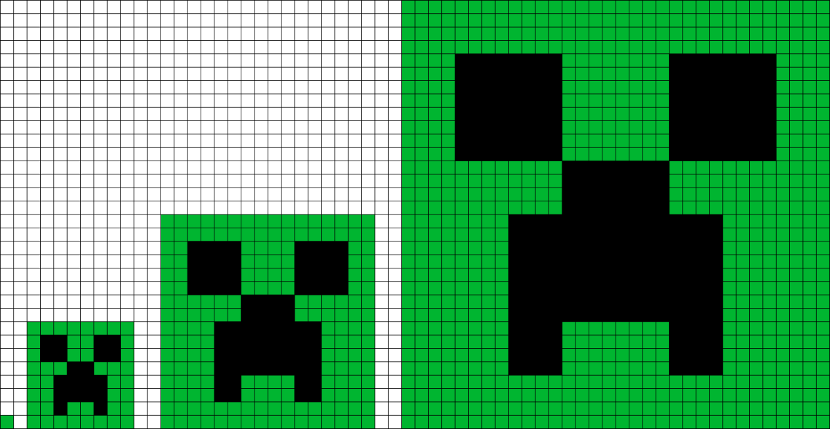 Лицо КРИПЕРА В пикселях