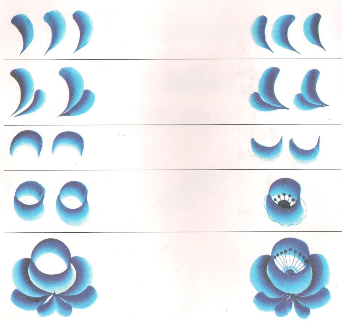 Гжель растительные мотивы