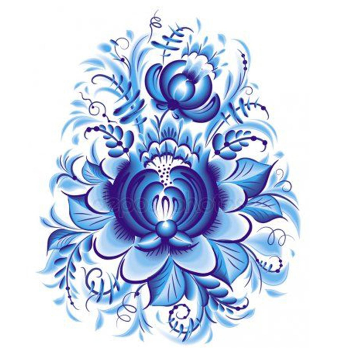 Искусство Гжели элементы росписи