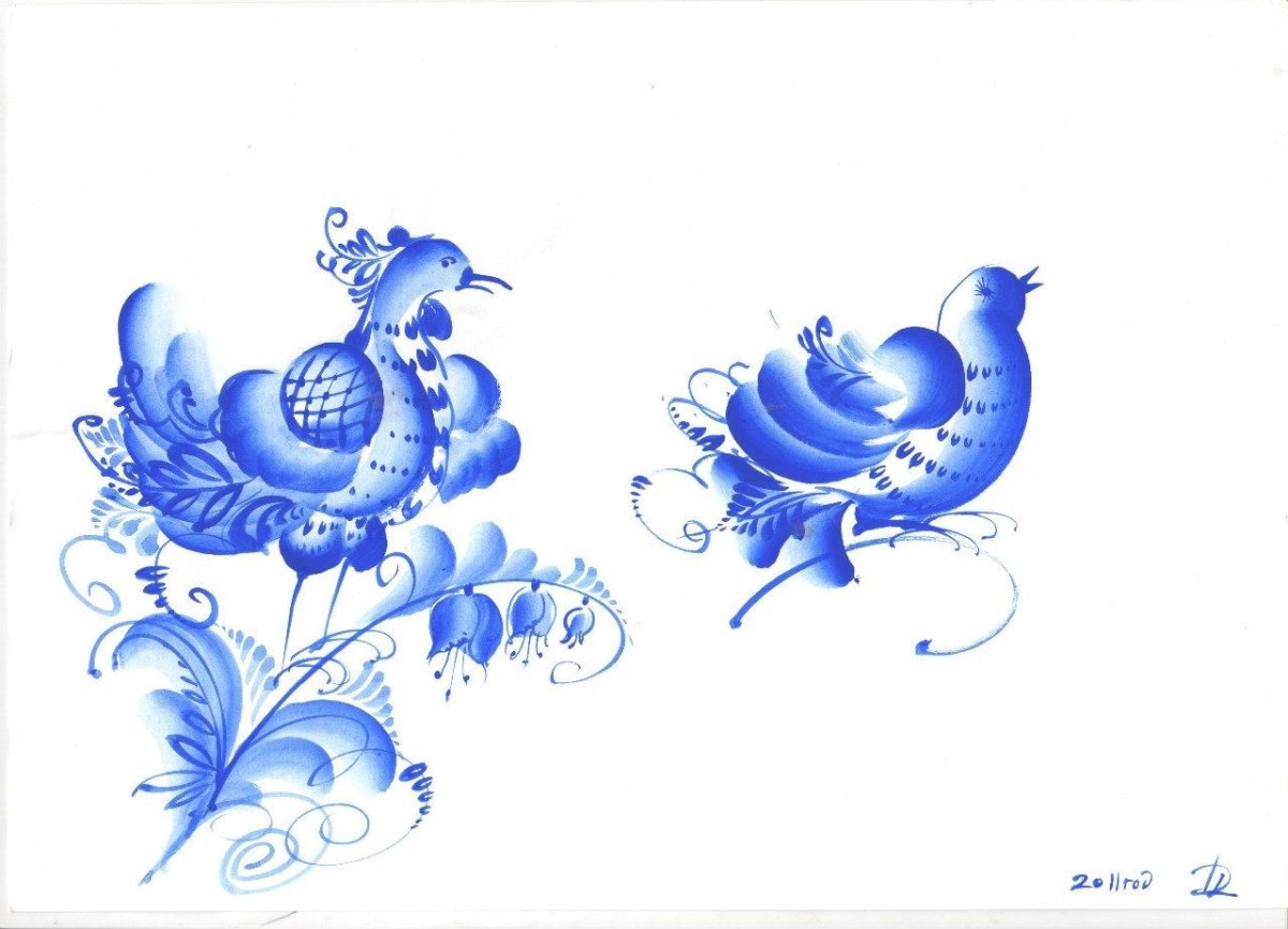 Гжель роспись