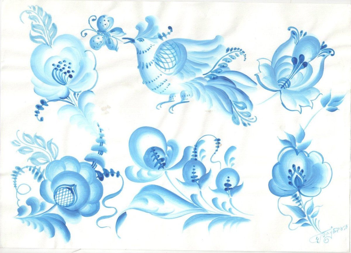 Народные промыслы Гжельская роспись для детей