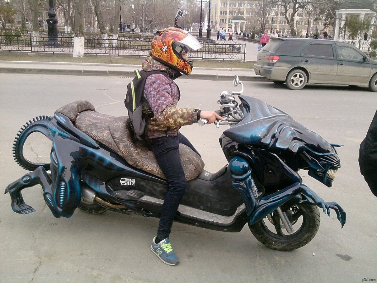 Байкеры с коляской