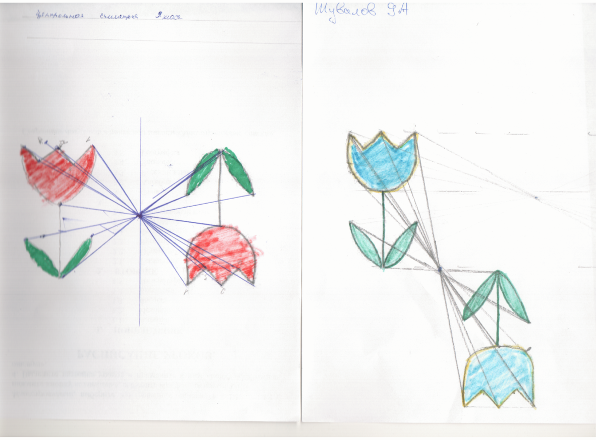 Центральная симметрия рисунки