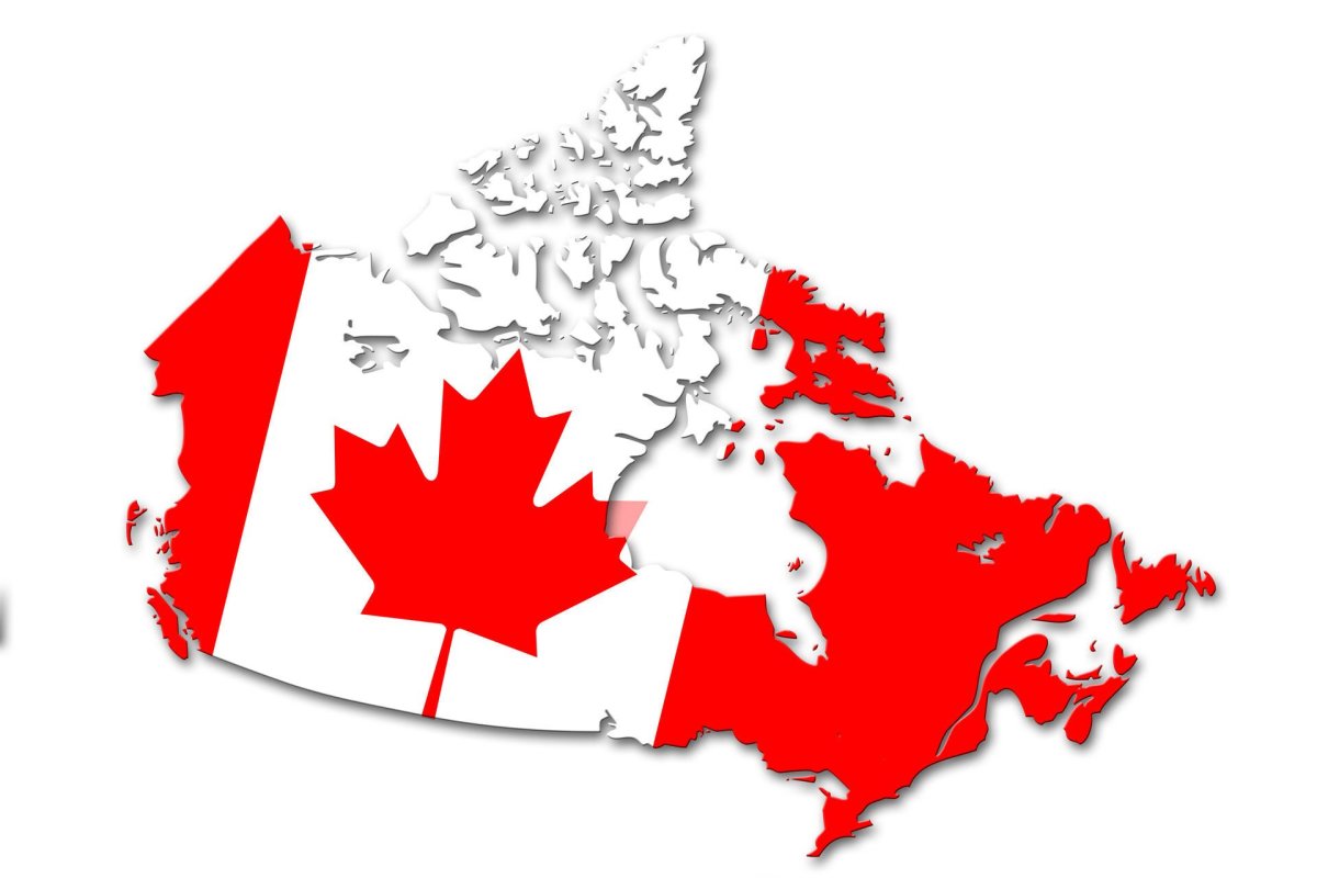 Канада на белом фоне